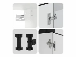 Best Mueble de cocina Kalmar negra 11 piezas madera contrachapada Cocina Completa