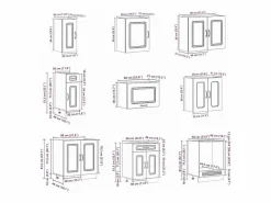 Clearance vidaxl Mueble de cocina Kalmar negra 14 piezas madera contrachapada Negro