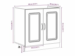 vidaxl Mueble de Cocina Kalmar Roble Sonoma 80 x 46 x 81,5 cm