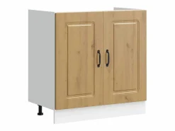 vidaxl Mueble de Cocina Kalmar Roble artesanal 80 x 46 x 81,5 cm Marru00f3n