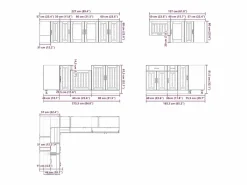 vidaxl Mueble de cocina Lucca 11 piezas madera contrachapada