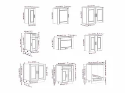 Online Mueble de cocina Porto negra 14 piezas madera contrachapada Cocina Completa