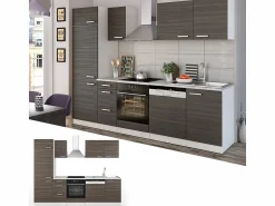 Hot Vicco Mueble de cocina precioso gris/blanco 270x57.1x81.6 optima Gris claro