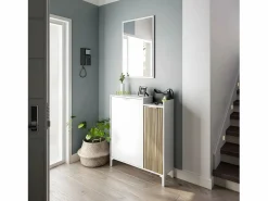 Calicosy Mueble de entrada 2 puertas y 1 espejo L91 cm - Ethna