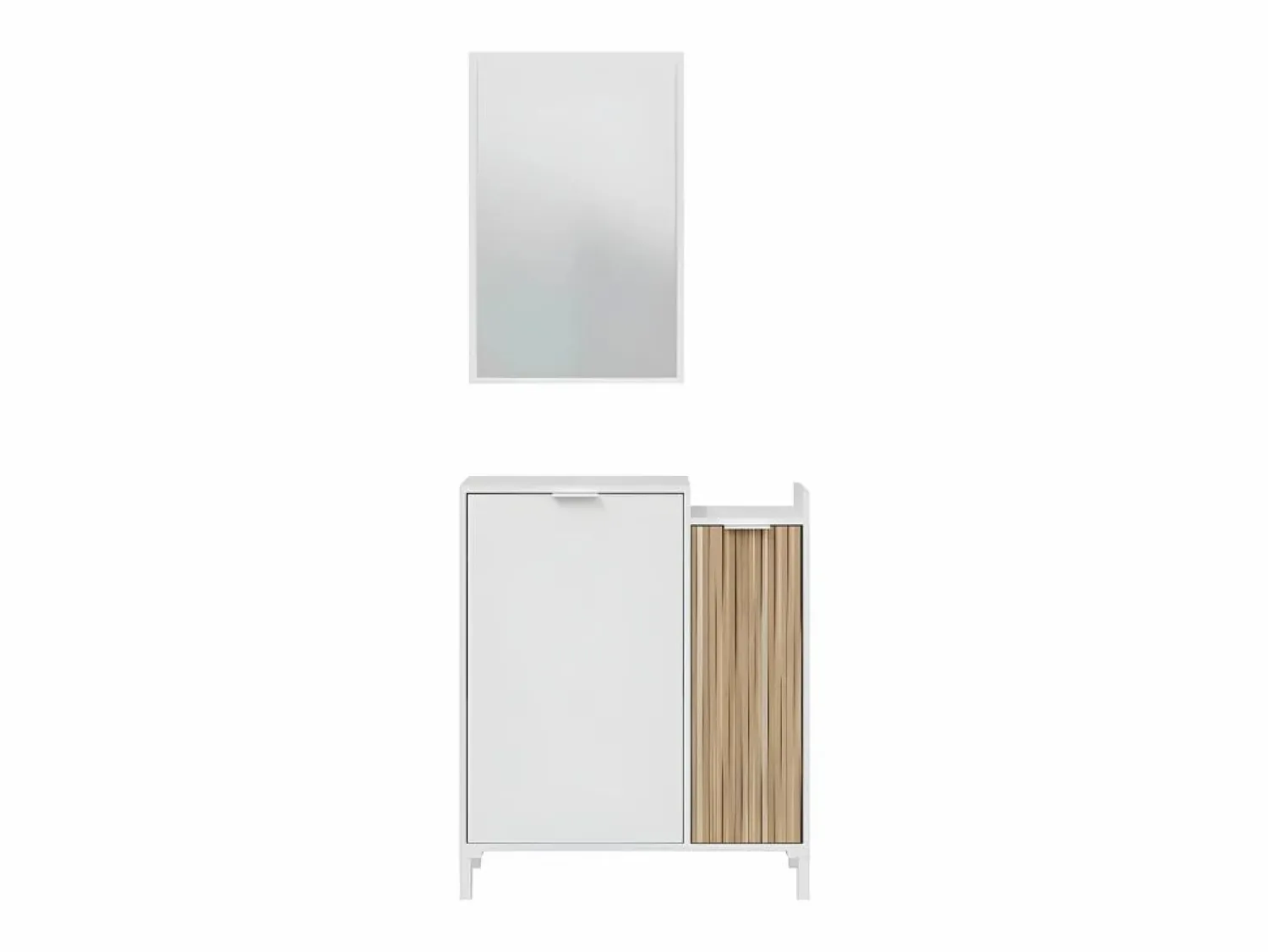 Calicosy Mueble de entrada 2 puertas y 1 espejo L91 cm - Ethna