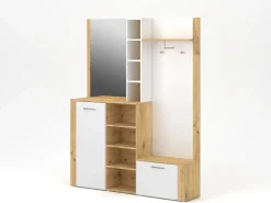 Best Mueble de entrada Barry roble artesanal / 150 cm Blanco