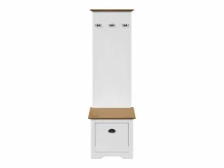 vidaxl Mueble de entrada con ganchos BODO y marrón 50x40x157 cm