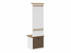 vidaxl Mueble de entrada con ganchos BODO y marrón 50x40x157 cm