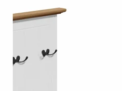 vidaxl Mueble de entrada con ganchos BODO y marrón 50x40x157 cm