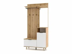 Mueble de entrada Nordic C roble evoke / tabilla / grafito 100 cm