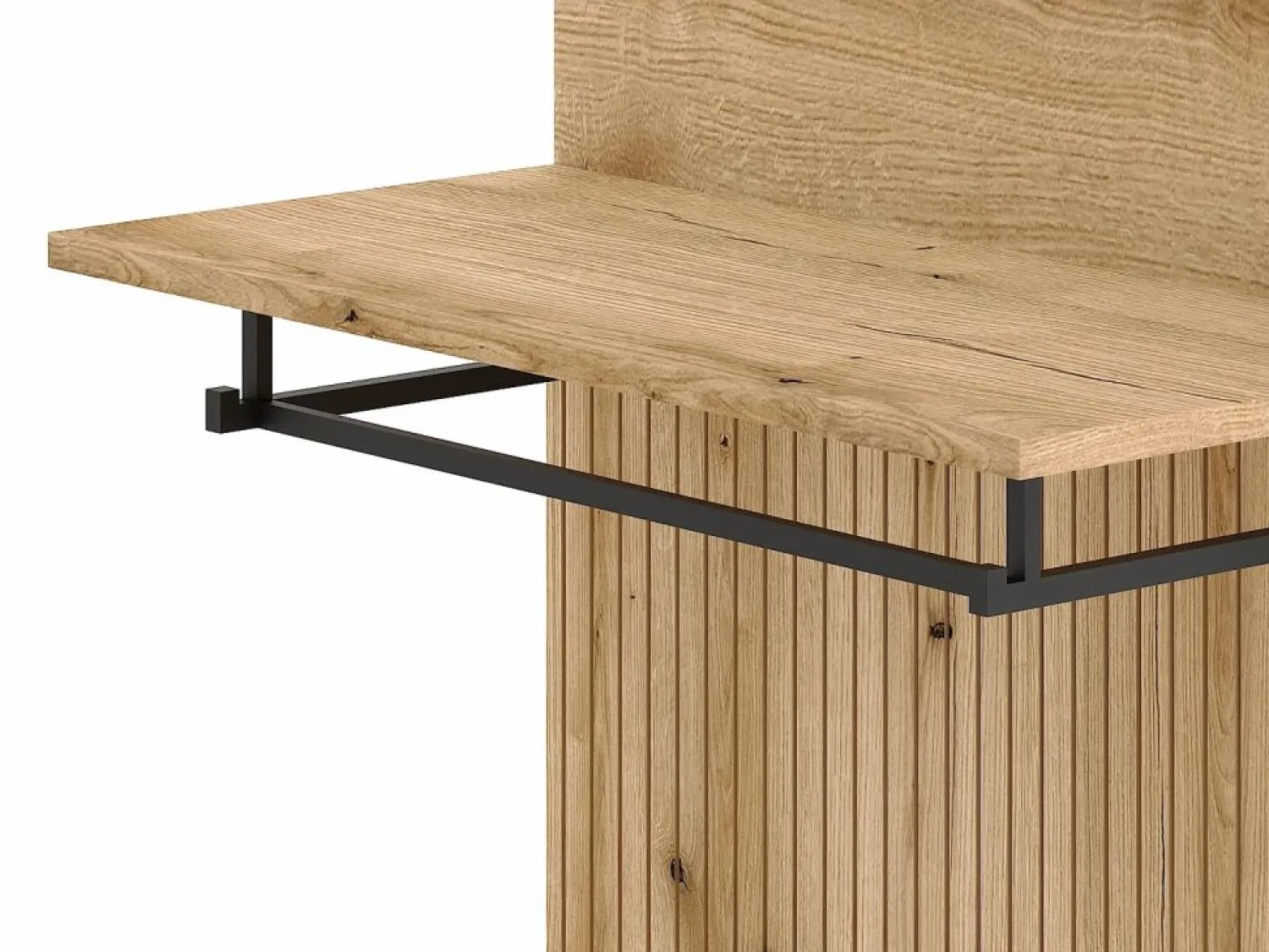 Mueble de entrada Nordic D roble evoke / tabilla / blanco 65 cm