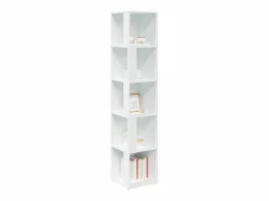 Discount vidaxl Mueble de esquina madera contrachapada 33x33x164,5 cm Blanco