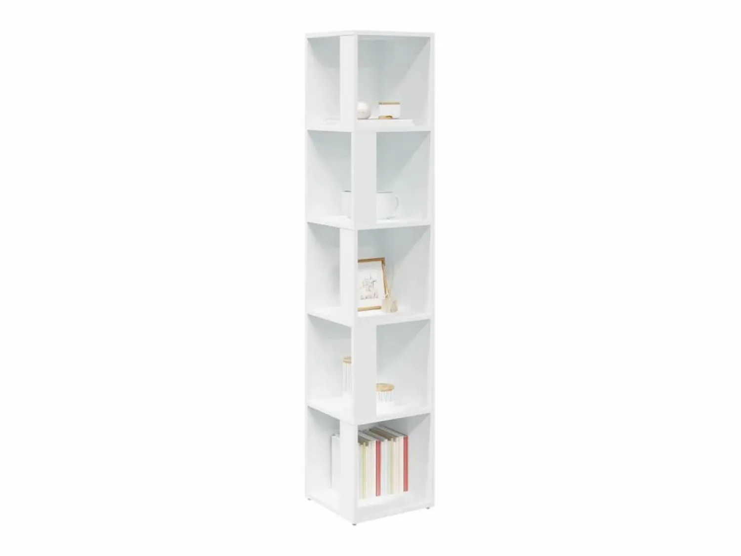 Discount vidaxl Mueble de esquina madera contrachapada 33x33x164,5 cm Blanco
