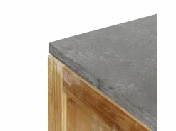 Discount Made In Meubles Mueble de Esquina Rústico de Madera Reciclada con Puerta y Estante para Cocina - Estilo Industrial Marru00f3n