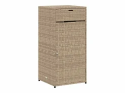 Mueble de jardín de resina tejida, 55x55x111 cm Beige