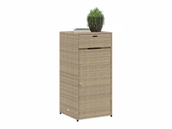 Mueble de jardín de resina tejida, 55x55x111 cm Beige