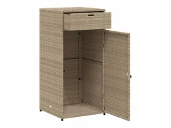 Mueble de jardín de resina tejida, 55x55x111 cm Beige