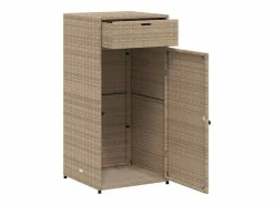 Mueble de jardín de resina tejida, 55x55x111 cm Beige