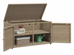 Outlet Mueble de jardín 110x55x60,5 cm resina trenzada Beige