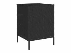 Online Mueble de jardín de resina trenzada, 55x59x80 cm Negro