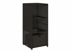 Mueble de jardín de resina trenzada, 50x55x115 cm
