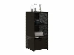 Mueble de jardín de resina trenzada, 50x55x115 cm