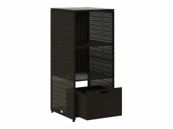 Mueble de jardín de resina trenzada, 50x55x115 cm
