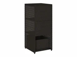 Mueble de jardín de resina trenzada, 50x55x115 cm