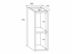 Mueble de lavabo, / Roble Craft + tirador Negro, 100 (80 + 20) x 77 x 46 cm + Encimera, patas de negras