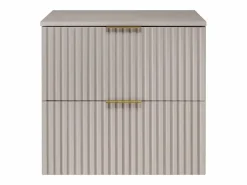Sale Mueble de lavabo, Cachemira, 60 x 57 x 46 cm, tirador dorado + Encimera Mueble De Pared Para Baño