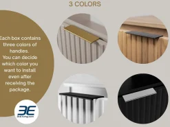 Online Mueble de lavabo, Cashmere, 60 x 77 x 46 cm, tirador plata, patas Negros, sin encimera Beige
