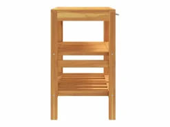 Best Mueble de lavabo con 2 estantes madera maciza 74x45x75 cm Estantería Sobre Inodoro