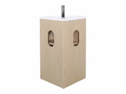 Hot Mueble de lavabo de esquina con patas con lavabo, grifo y mueble con espejo SORRENTO Mueble De Baño Simple