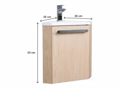 Sale Mueble de lavabo de esquina SKINO Mueble De Aseo