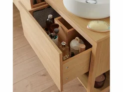 Mueble de lavabo doble de roble ATOLL