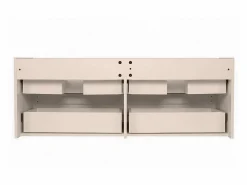 Discount Mueble de lavabo doble suspendido SORRENTO de 120 cm con encimera de cerámica Blanco