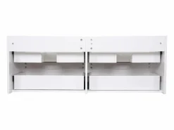 Outlet Mueble de lavabo doble suspendido SORRENTO de 120 cm con encimera de cerámica Mueble De Baño Con Doble Lavabo