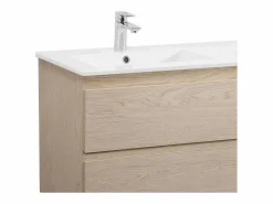 Mueble de lavabo doble suspendido SORRENTO de 120 cm con encimera de cerámica