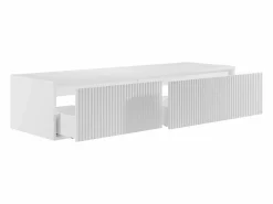 Vente-unique Mueble de lavabo flotante rayado, mate, 150 cm, ARNEGA