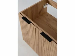 Mueble de lavabo, Roble Craft + tirador negro, 40 x 57 x 46 cm