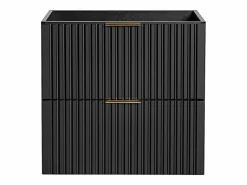 Vente-unique Mueble de lavabo suspendido con acabado ranurado, , 60 cm de ancho, ZEVARA