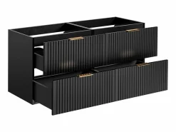 Discount Mueble de lavabo suspendido con acabado acanalado , 120 cm de ancho, Zevara Mueble De Lavabo