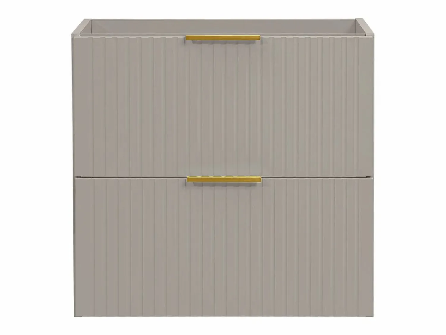 Best Mueble de lavabo suspendido con diseño acanalado, , 60 cm de ancho, Zevara Mueble De Lavabo
