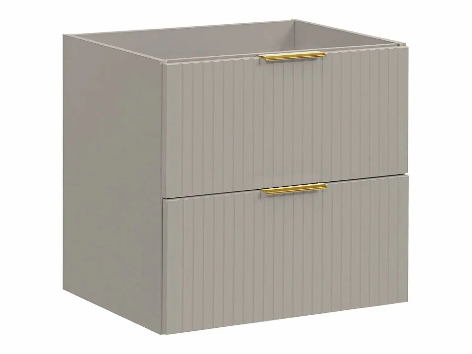 Best Mueble de lavabo suspendido con diseño acanalado, , 60 cm de ancho, Zevara Mueble De Lavabo