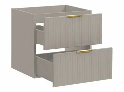 Best Mueble de lavabo suspendido con diseño acanalado, , 60 cm de ancho, Zevara Mueble De Lavabo