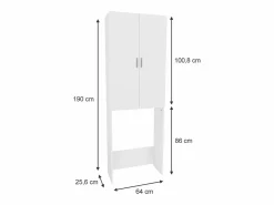 Clearance Mueble de lavadora 64x26x190 martha Mueble Para Lavadora
