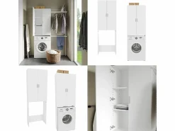 Clearance Mueble de lavadora 64x26x190 martha Mueble Para Lavadora