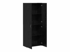 Discount Mueble de oficina con estante 2 piezas Roble 60 x 32 x 153 Negro