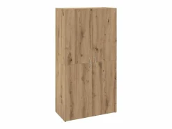 Mueble de oficina con estante, roble artesanal, 60 x 32 x 115 cm