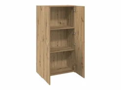 Mueble de oficina con estante, roble artesanal, 60 x 32 x 115 cm
